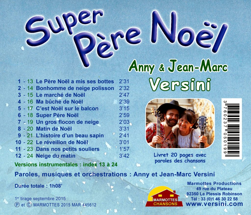 Super Père Noël (CD) – A et J-M Versini – Marmottes Productions – Anny